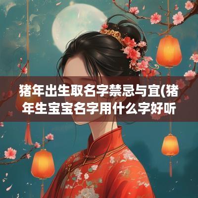 猪年出生取名字禁忌与宜(猪年生宝宝名字用什么字好听)