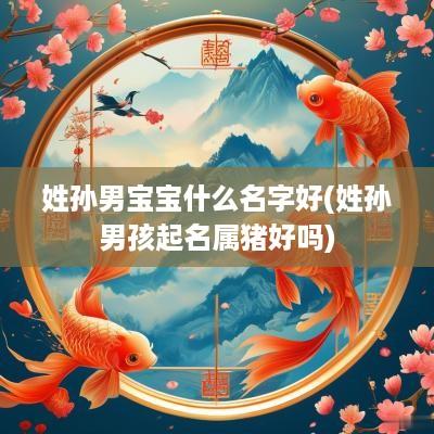 姓孙男宝宝什么名字好(姓孙男孩起名属猪好吗)