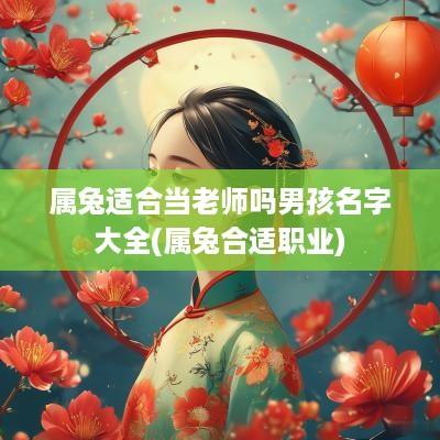 属兔适合当老师吗男孩名字大全(属兔合适职业)