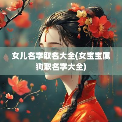 女儿名字取名大全(女宝宝属狗取名字大全)