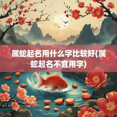 属蛇起名用什么字比较好(属蛇起名不宜用字)
