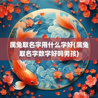 属兔取名字用什么字好(属兔取名字数字好吗男孩)