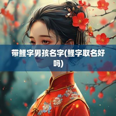 带鲤字男孩名字(鲤字取名好吗)