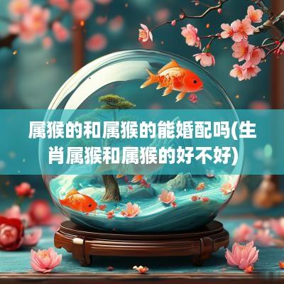 属猴的和属猴的能婚配吗(生肖属猴和属猴的好不好)