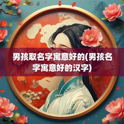 男孩取名字寓意好的(男孩名字寓意好的汉字)