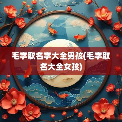 毛字取名字大全男孩(毛字取名大全女孩)