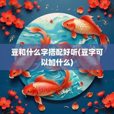 豆和什么字搭配好听(豆字可以加什么)