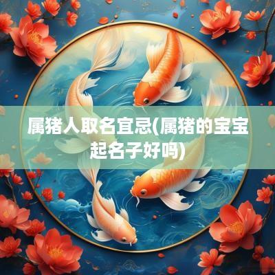 属猪人取名宜忌(属猪的宝宝起名子好吗)