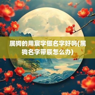 属狗的用宸字做名字好吗(属狗名字带辰怎么办)