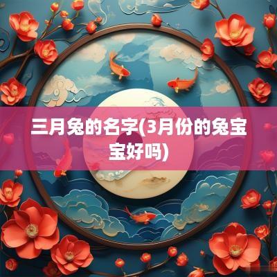 三月兔的名字(3月份的兔宝宝好吗)