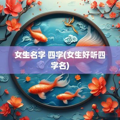 女生名字 四字(女生好听四字名)