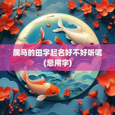 属马的田字起名好不好听呢(忌用字)