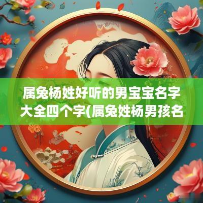 属兔杨姓好听的男宝宝名字大全四个字(属兔姓杨男孩名字大全)