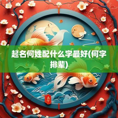起名何姓配什么字最好(何字排辈)