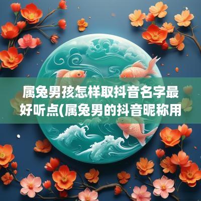 属兔男孩怎样取抖音名字最好听点(属兔男的抖音昵称用什么好)