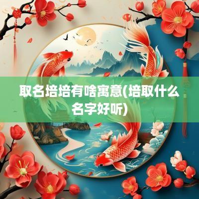 取名培培有啥寓意(培取什么名字好听)
