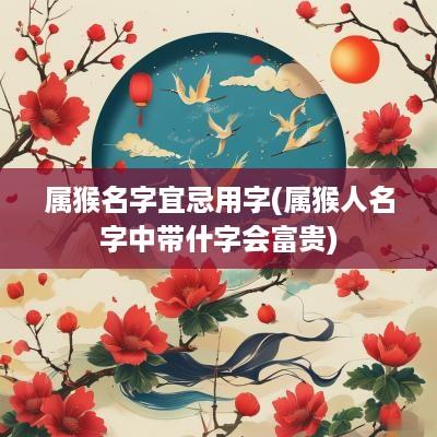 属猴名字宜忌用字(属猴人名字中带什字会富贵)