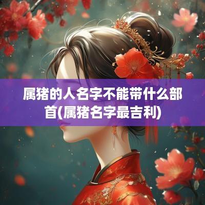 属猪的人名字不能带什么部首(属猪名字最吉利)
