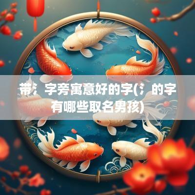 带氵字旁寓意好的字(氵的字有哪些取名男孩)