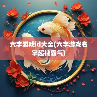 六字游戏id大全(六字游戏名字超拽霸气)