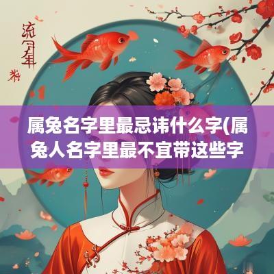 属兔名字里最忌讳什么字(属兔人名字里最不宜带这些字)