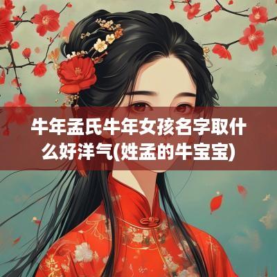 蛇年孟氏蛇年女孩名字取什么好洋气(姓孟的牛宝宝)