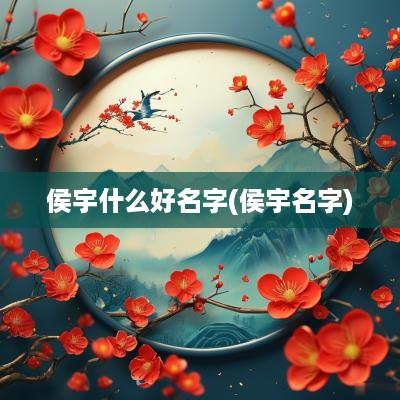 侯宇什么好名字(侯宇名字)