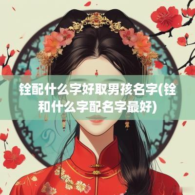 铨配什么字好取男孩名字(铨和什么字配名字最好)
