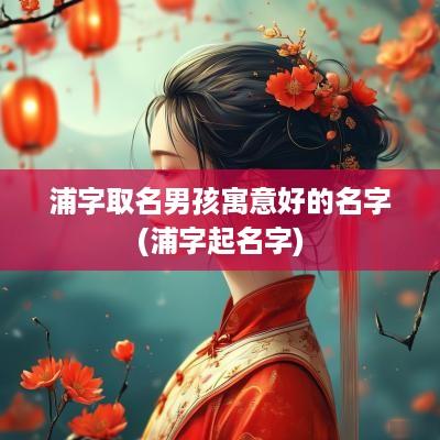 浦字取名男孩寓意好的名字(浦字起名字)