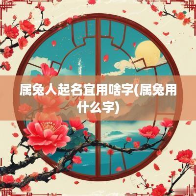 属兔人起名宜用啥字(属兔用什么字)