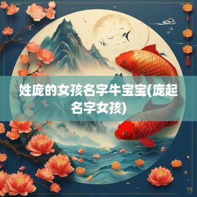 姓庞的女孩名字牛宝宝(庞起名字女孩)
