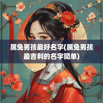 属兔男孩最好名字(属兔男孩最吉利的名字简单)