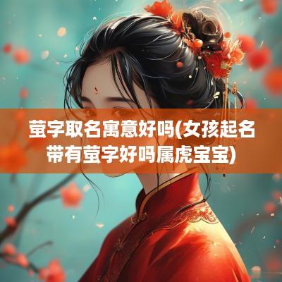 萤字取名寓意好吗(女孩起名带有萤字好吗属虎宝宝)