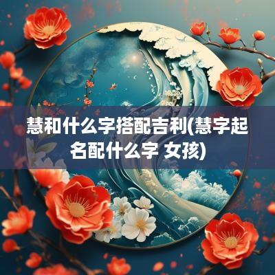 慧和什么字搭配吉利(慧字起名配什么字 女孩)
