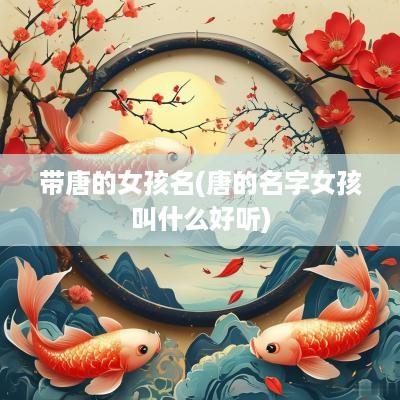 带唐的女孩名(唐的名字女孩叫什么好听)