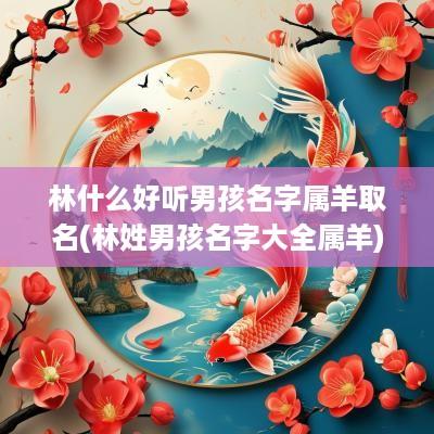 林什么好听男孩名字属羊取名(林姓男孩名字大全属羊)