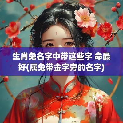 生肖兔名字中带这些字 命最好(属兔带金字旁的名字)