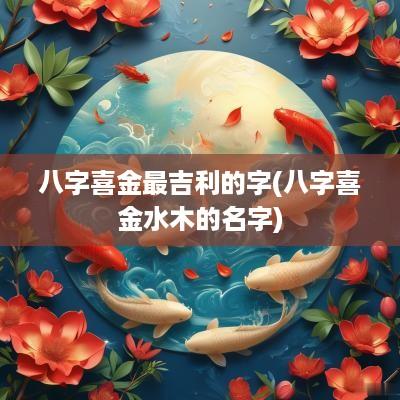 八字喜金最吉利的字(八字喜金水木的名字)