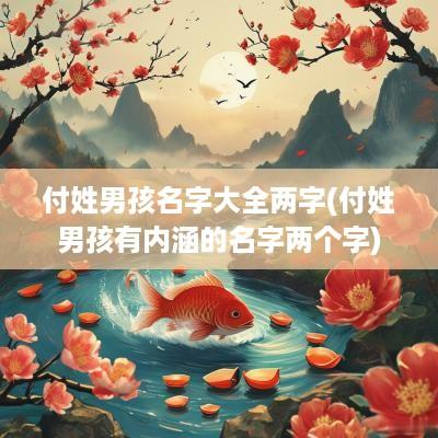 付姓男孩名字大全两字(付姓男孩有内涵的名字两个字)