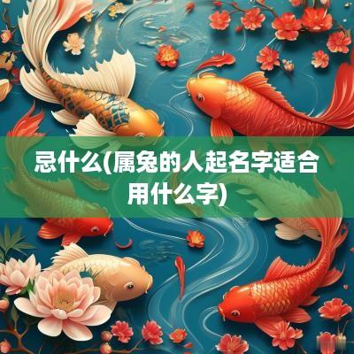 忌什么(属兔的人起名字适合用什么字)