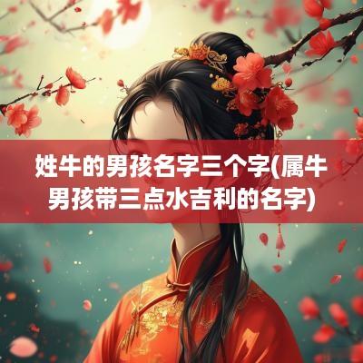 姓牛的男孩名字三个字(属牛男孩带三点水吉利的名字)