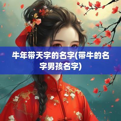 蛇年带天字的名字(带牛的名字男孩名字)