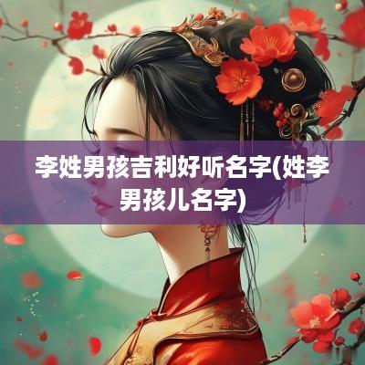 李姓男孩吉利好听名字(姓李男孩儿名字)