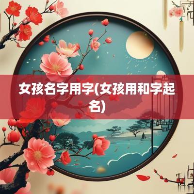 女孩名字用字(女孩用和字起名)