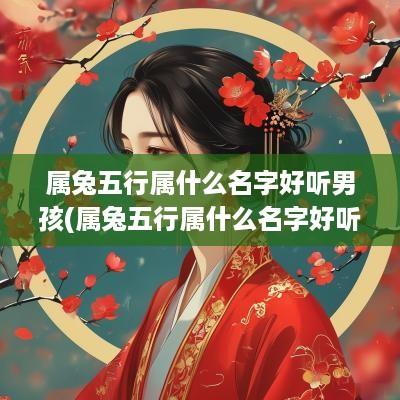 属兔五行属什么名字好听男孩(属兔五行属什么名字好听女孩)