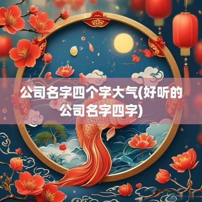 公司名字四个字大气(好听的公司名字四字)