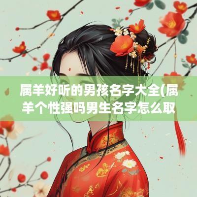 属羊好听的男孩名字大全(属羊个性强吗男生名字怎么取名)