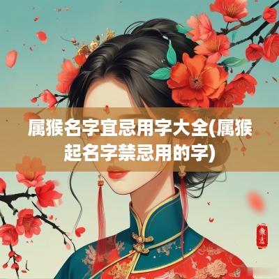 属猴名字宜忌用字大全(属猴起名字禁忌用的字)
