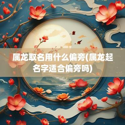 属龙取名用什么偏旁(属龙起名字适合偏旁吗)