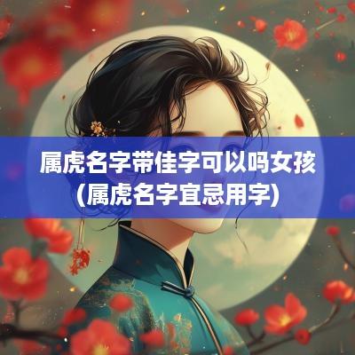 属虎名字带佳字可以吗女孩(属虎名字宜忌用字)